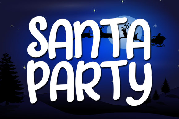 Santa Party: A Display Font for Digital Creativity