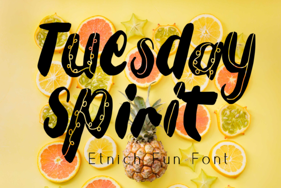 Tuesday Spirit Font: A Playful Display Typeface for Handmade Brands